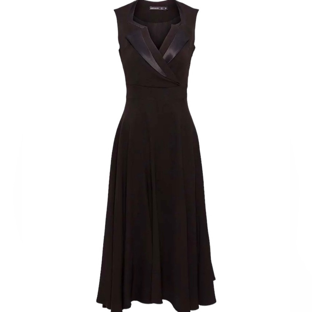 Karen Millen formal tux collar midi dress